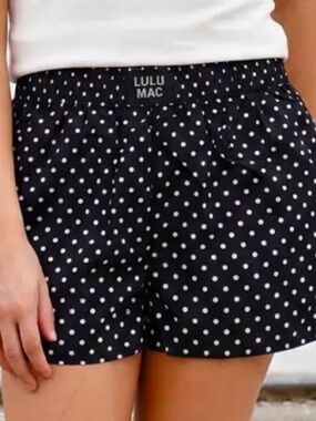 Lulu Mac Bxmpd- Black Mini Polka Dot Shorts